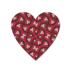 Digital Raspberry Pink Colorful Heart Magnet by Nexatart