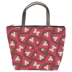 Digital Raspberry Pink Colorful Bucket Bags by Nexatart