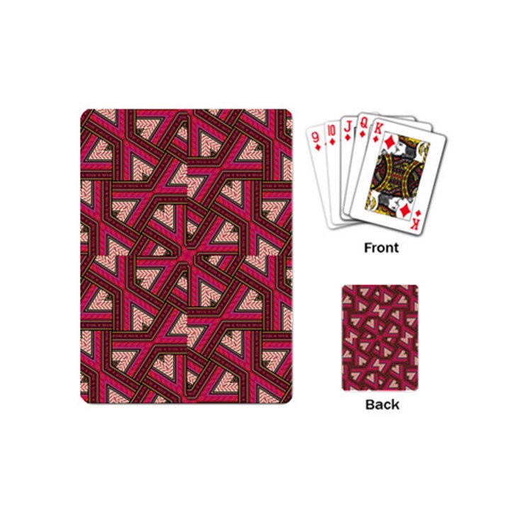 Digital Raspberry Pink Colorful Playing Cards (Mini) 