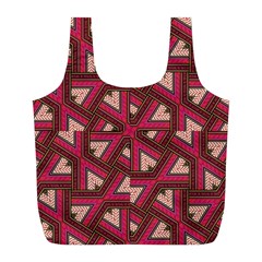 Digital Raspberry Pink Colorful Full Print Recycle Bags (l) 