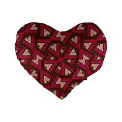 Digital Raspberry Pink Colorful Standard 16  Premium Flano Heart Shape Cushions by Nexatart