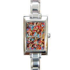 Dragons China Thailand Ornament Rectangle Italian Charm Watch