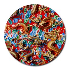 Dragons China Thailand Ornament Round Mousepads by Nexatart