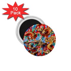 Dragons China Thailand Ornament 1 75  Magnets (10 Pack)  by Nexatart