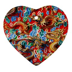 Dragons China Thailand Ornament Heart Ornament (two Sides)