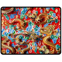 Dragons China Thailand Ornament Double Sided Fleece Blanket (medium)  by Nexatart