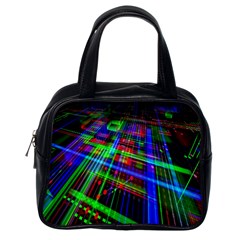 Electronics Board Computer Trace Classic Handbags (one Side) by Nexatart