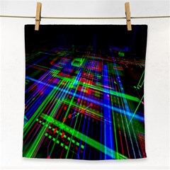 Electronics Board Computer Trace Face Towel by Nexatart