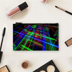 Electronics Board Computer Trace Cosmetic Bag (small)  by Nexatart