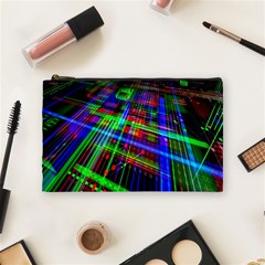 Electronics Board Computer Trace Cosmetic Bag (medium)  by Nexatart