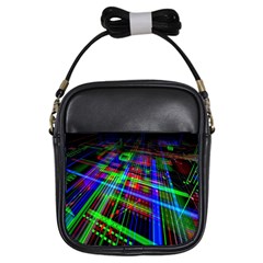 Electronics Board Computer Trace Girls Sling Bags by Nexatart