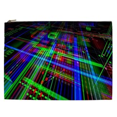 Electronics Board Computer Trace Cosmetic Bag (xxl)  by Nexatart