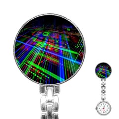 Electronics Board Computer Trace Stainless Steel Nurses Watch by Nexatart