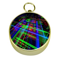 Electronics Board Computer Trace Gold Compasses