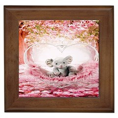 Elephant Heart Plush Vertical Toy Framed Tiles by Nexatart