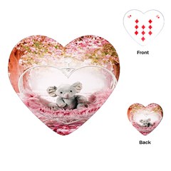 Elephant Heart Plush Vertical Toy Playing Cards (heart)  by Nexatart