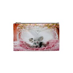 Elephant Heart Plush Vertical Toy Cosmetic Bag (small)  by Nexatart