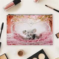 Elephant Heart Plush Vertical Toy Cosmetic Bag (large)  by Nexatart