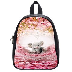 Elephant Heart Plush Vertical Toy School Bags (small)  by Nexatart