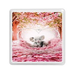 Elephant Heart Plush Vertical Toy Memory Card Reader (square)  by Nexatart