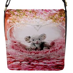 Elephant Heart Plush Vertical Toy Flap Messenger Bag (s) by Nexatart