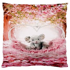 Elephant Heart Plush Vertical Toy Standard Flano Cushion Case (one Side) by Nexatart