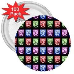 Email At Internet Computer Web 3  Buttons (100 Pack)  by Nexatart