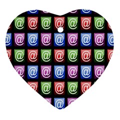 Email At Internet Computer Web Heart Ornament (two Sides)