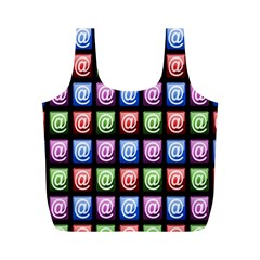 Email At Internet Computer Web Full Print Recycle Bags (m)  by Nexatart