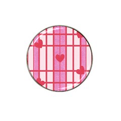 Fabric Magenta Texture Textile Love Hearth Hat Clip Ball Marker (10 Pack) by Nexatart