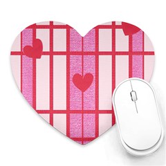 Fabric Magenta Texture Textile Love Hearth Heart Mousepads by Nexatart