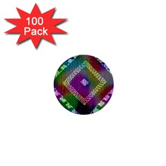 Embroidered Fabric Pattern 1  Mini Buttons (100 Pack) 