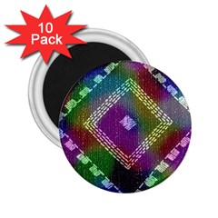 Embroidered Fabric Pattern 2 25  Magnets (10 Pack)  by Nexatart