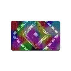 Embroidered Fabric Pattern Magnet (name Card) by Nexatart