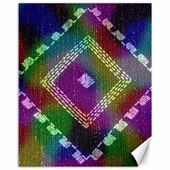 Embroidered Fabric Pattern Canvas 11  X 14  