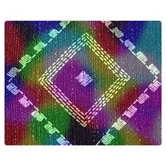 Embroidered Fabric Pattern Double Sided Flano Blanket (medium) 