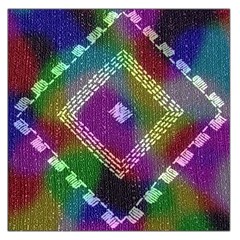 Embroidered Fabric Pattern Large Satin Scarf (square)