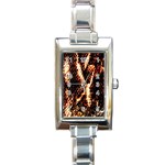 Fabric Yikes Texture Rectangle Italian Charm Watch Front