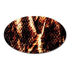 Fabric Yikes Texture Oval Magnet by Nexatart