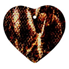 Fabric Yikes Texture Heart Ornament (two Sides)