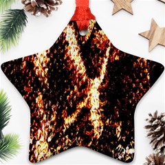 Fabric Yikes Texture Star Ornament (two Sides) by Nexatart