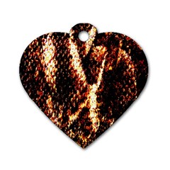 Fabric Yikes Texture Dog Tag Heart (One Side)