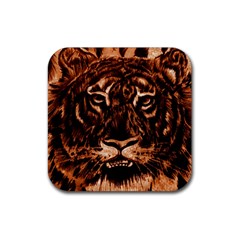 Eye Of The Tiger Rubber Coaster (square) 