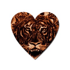 Eye Of The Tiger Heart Magnet by Nexatart