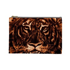 Eye Of The Tiger Cosmetic Bag (large)  by Nexatart