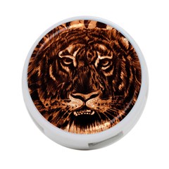 Eye Of The Tiger 4-port Usb Hub (two Sides)  by Nexatart