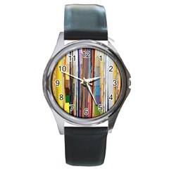 Fabric Round Metal Watch