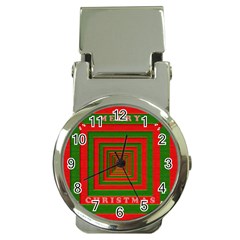 Fabric 3d Merry Christmas Money Clip Watches by Nexatart