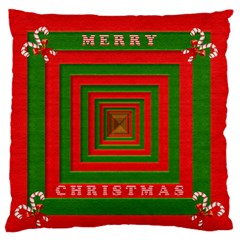 Fabric 3d Merry Christmas Large Flano Cushion Case (one Side) by Nexatart