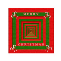 Fabric 3d Merry Christmas Small Satin Scarf (square) by Nexatart